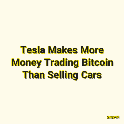 Tesla Makes More Money Trading Bitcoin Than Selling Cars