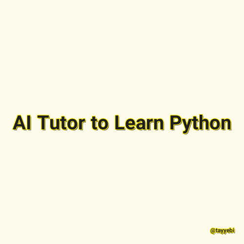 AI Tutor to Learn Python